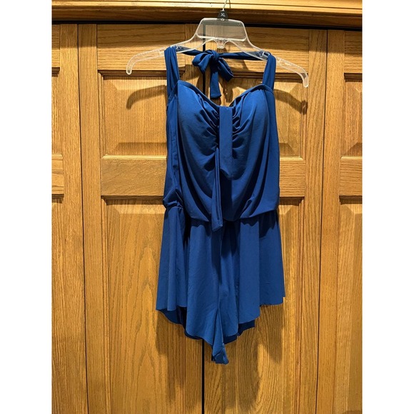 Aqua Green Swim Aqua Green Blue Romper Swimsuit Swim Wear One Piece